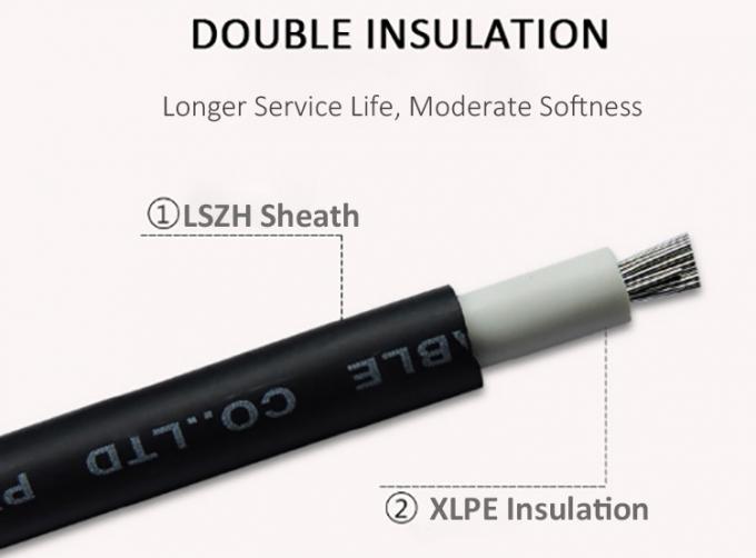 Zonne-energie 4 mm Zonne-PV-kabels 6 mm2 voor zonne-fotovoltaïsche auto-laagspannings- en middenspanningskabel 1