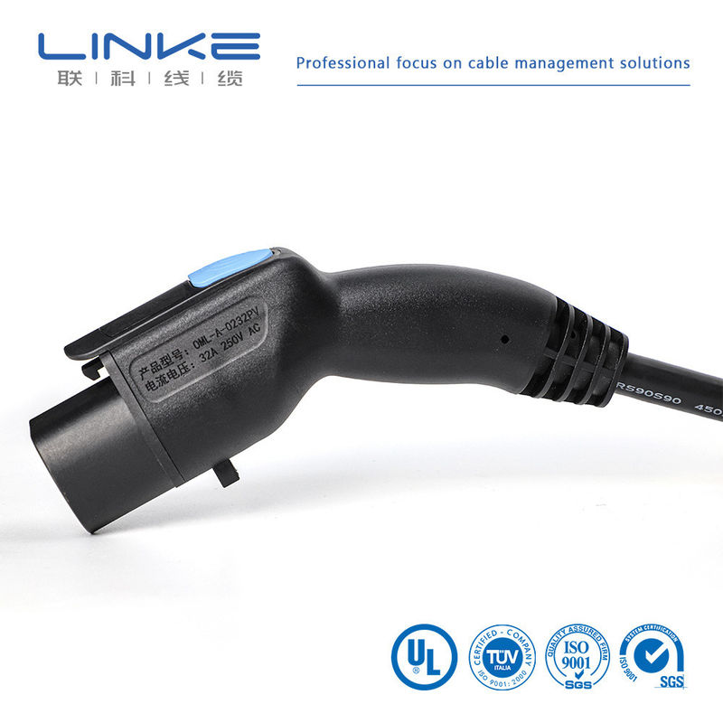 Verzilverd Messing Elektrisch Voertuig Charging EV Charger Cable AC 32A 7kw 16A 3.5kw