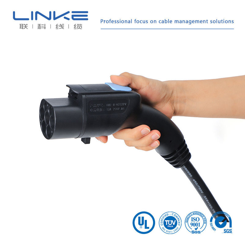 Verzilverd Messing Elektrisch Voertuig Charging EV Charger Cable AC 32A 7kw 16A 3.5kw