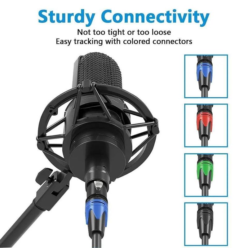 3m XLR-kabel mannelijk naar vrouwelijk met blank koperdraad voor hoogwaardige audiomicrofoonaansluiting