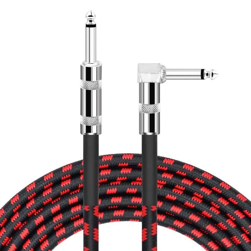 Braid Jack Elektrische Tweed Gitaarkabels 6.35MM Met Ruisloze Technologie voor Professionele Audio
