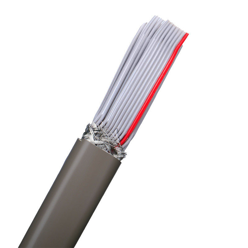 Slijmmateriaal PVC UL2464 Grijz met rode rand 20 pin platte lint luidsprekerkabel
