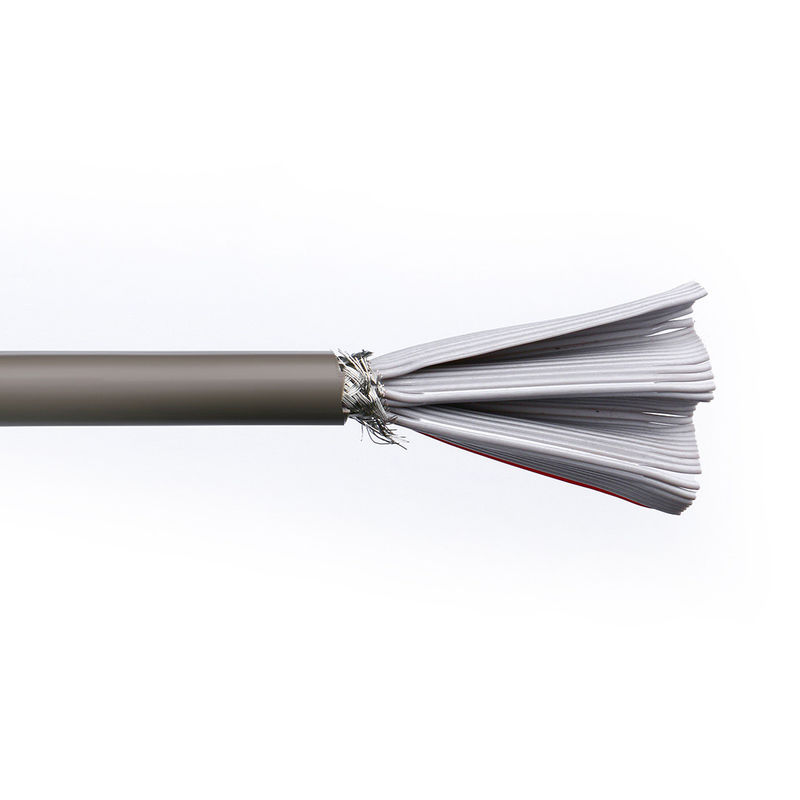 Slijmmateriaal PVC UL2464 Grijz met rode rand 20 pin platte lint luidsprekerkabel