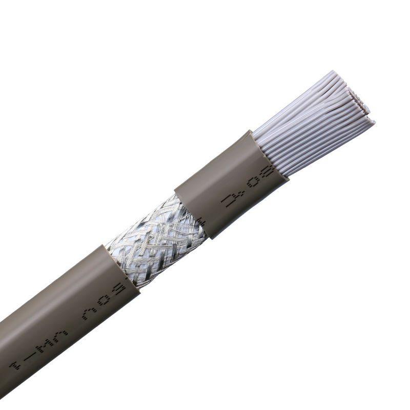 Slijmmateriaal PVC UL2464 Grijz met rode rand 20 pin platte lint luidsprekerkabel