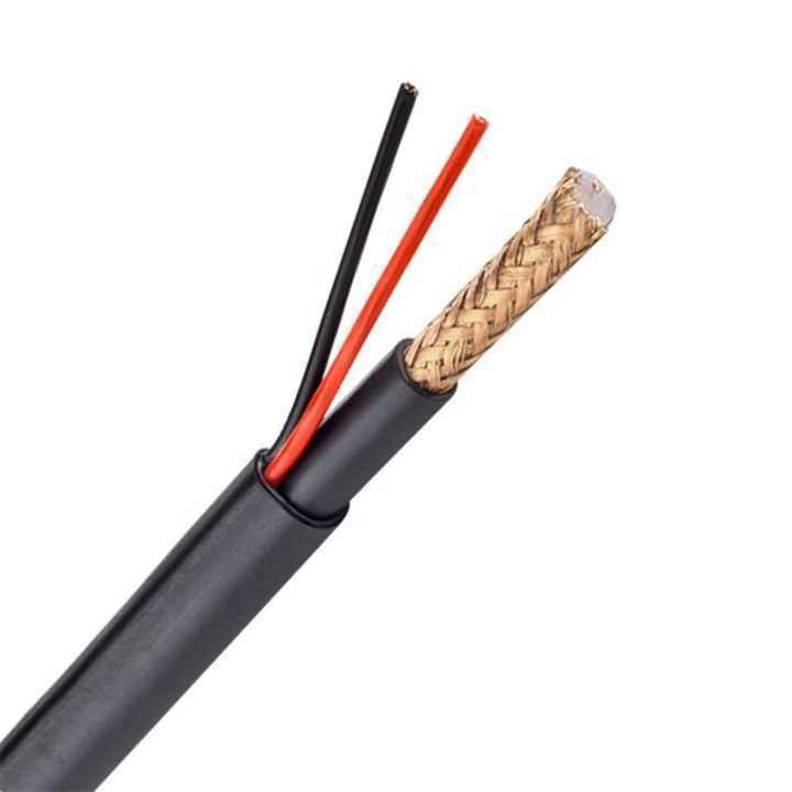 Ronde draad CCTV-camera kabel Rg59 2c Power OEM Rj59 coaxial kabel voor beveiligingssysteem