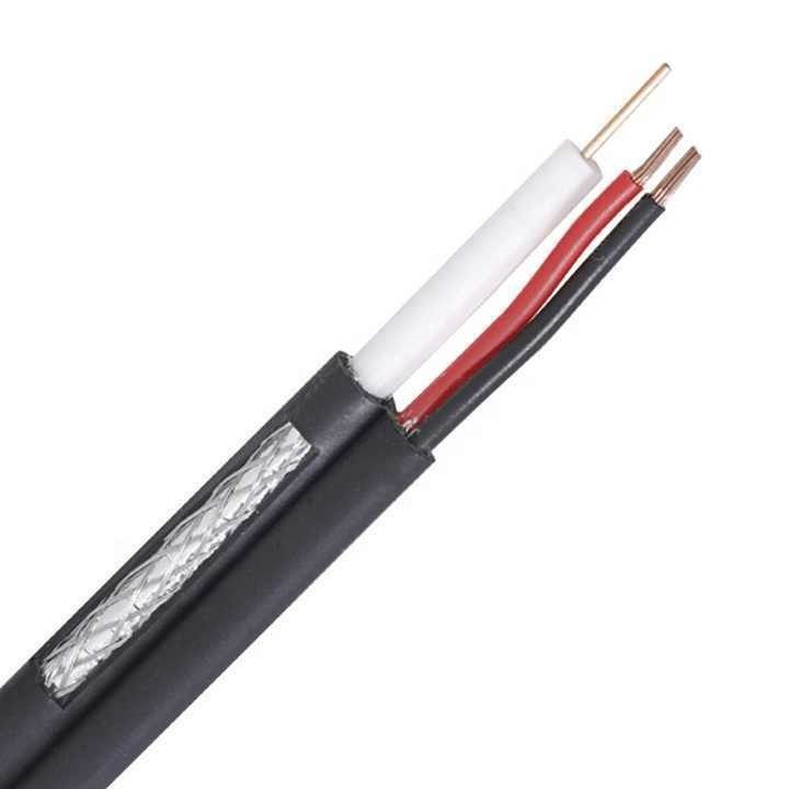 Ronde draad CCTV-camera kabel Rg59 2c Power OEM Rj59 coaxial kabel voor beveiligingssysteem