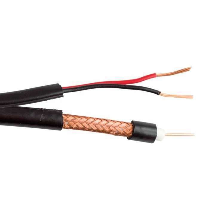 Ronde draad CCTV-camera kabel Rg59 2c Power OEM Rj59 coaxial kabel voor beveiligingssysteem