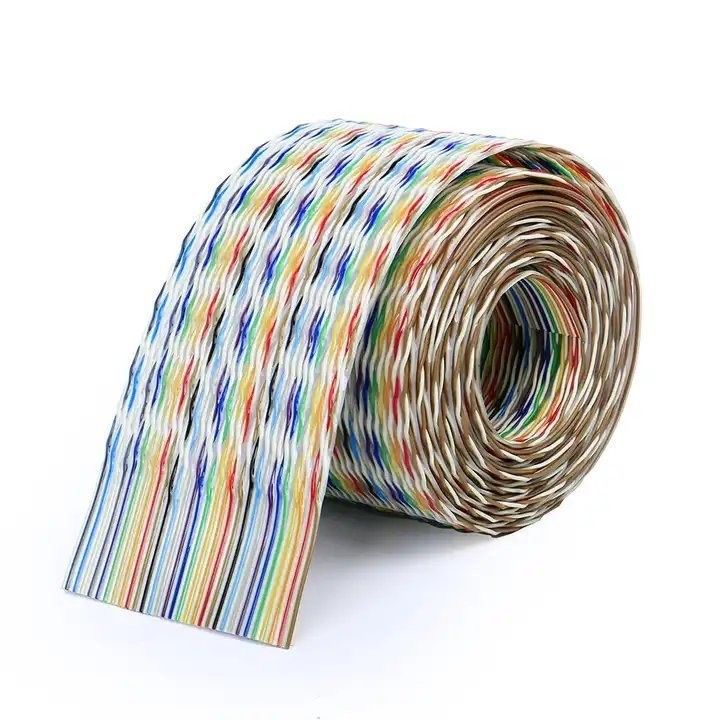 UL2651 28AWG 1.27mm Pitch 10pin 12pin Rainbow Ribbon Harness Flat Cable voor industrieel gebruik
