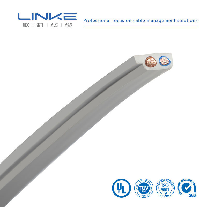 Flexibele Rubberen Platte 2-aderige Stroomkabel met Vertind Koper en PVC-isolatie voor 300V Toepassingen