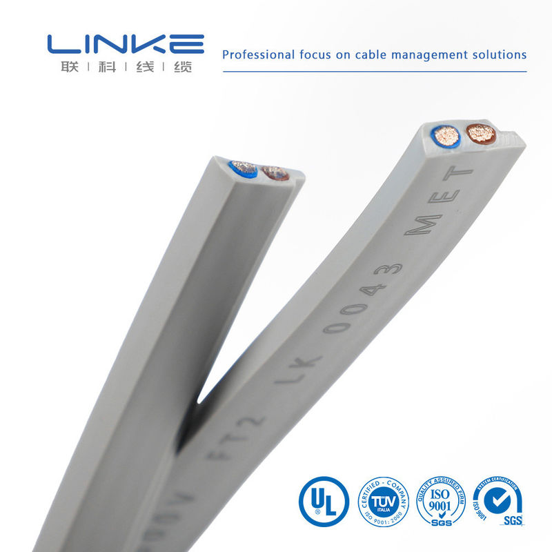 Flexibele Rubberen Platte 2-aderige Stroomkabel met Vertind Koper en PVC-isolatie voor 300V Toepassingen