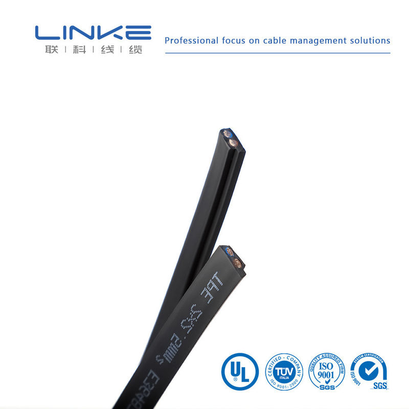 Flexibele Rubberen Platte 2-aderige Stroomkabel met Vertind Koper en PVC-isolatie voor 300V Toepassingen