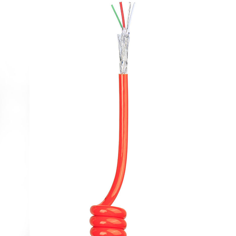 US TPU/PUR/PU spiraalvormige veerkabel met sterke elasticiteit