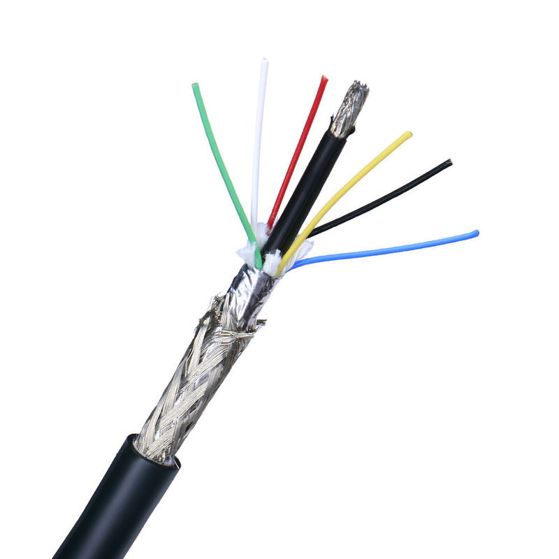 Beschermde multi-cores besturingskabel 26AWG 28AWG 4 core koper PVC jacket signaalkabel