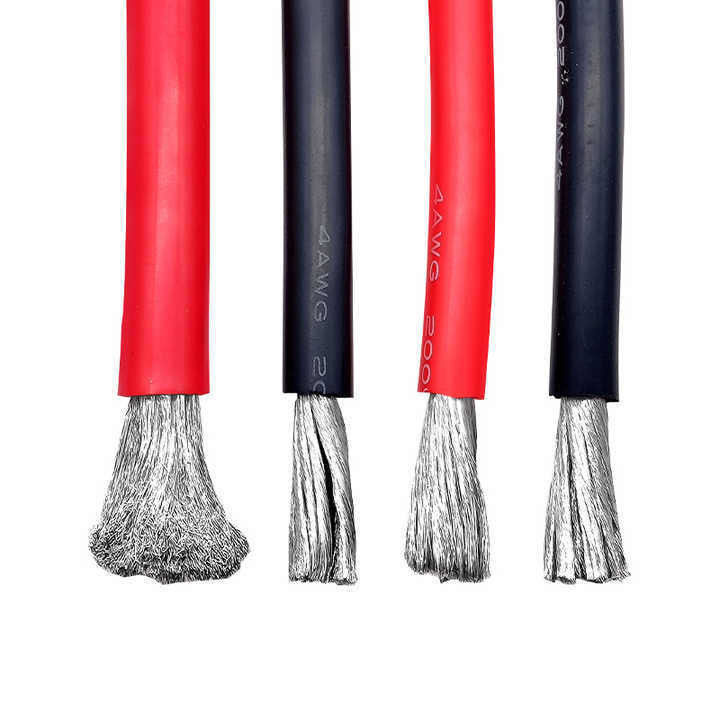 26 AWG Ultraflexibele elektrische siliconen rubberkabel met op maat gemaakte blik koperdraad