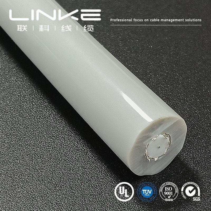 1.0mm Glasvezel kabel Zilveren bekleed scherm Spanning Medische kabel op maat voor medische