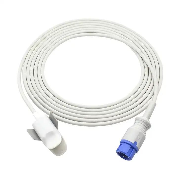 Zachte siliconenkabel voor medische doeleinden SpO2-kabel Ronde draadvorm Medische apparatuur aansluitkabel