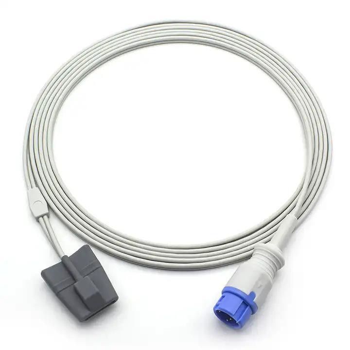 Zachte siliconenkabel voor medische doeleinden SpO2-kabel Ronde draadvorm Medische apparatuur aansluitkabel