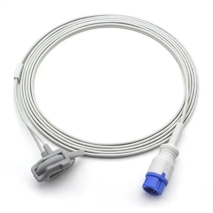Zachte siliconenkabel voor medische doeleinden SpO2-kabel Ronde draadvorm Medische apparatuur aansluitkabel