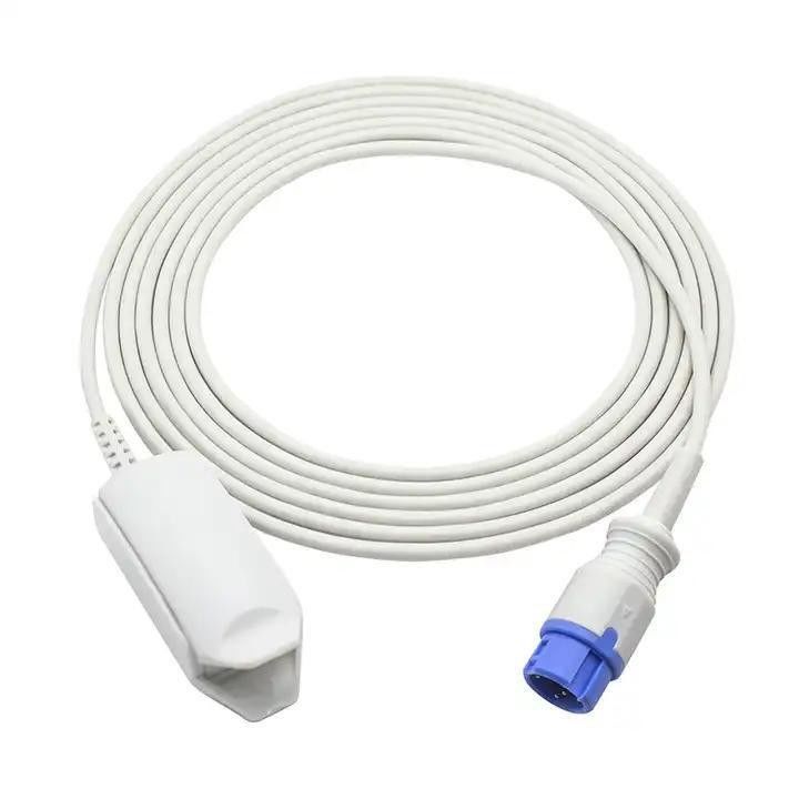 Zachte siliconenkabel voor medische doeleinden SpO2-kabel Ronde draadvorm Medische apparatuur aansluitkabel