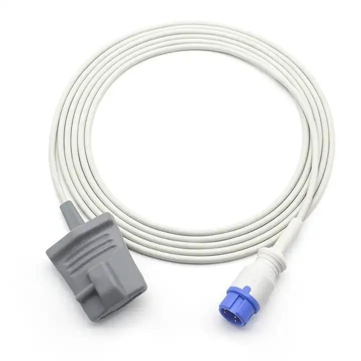 Zachte siliconenkabel voor medische doeleinden SpO2-kabel Ronde draadvorm Medische apparatuur aansluitkabel