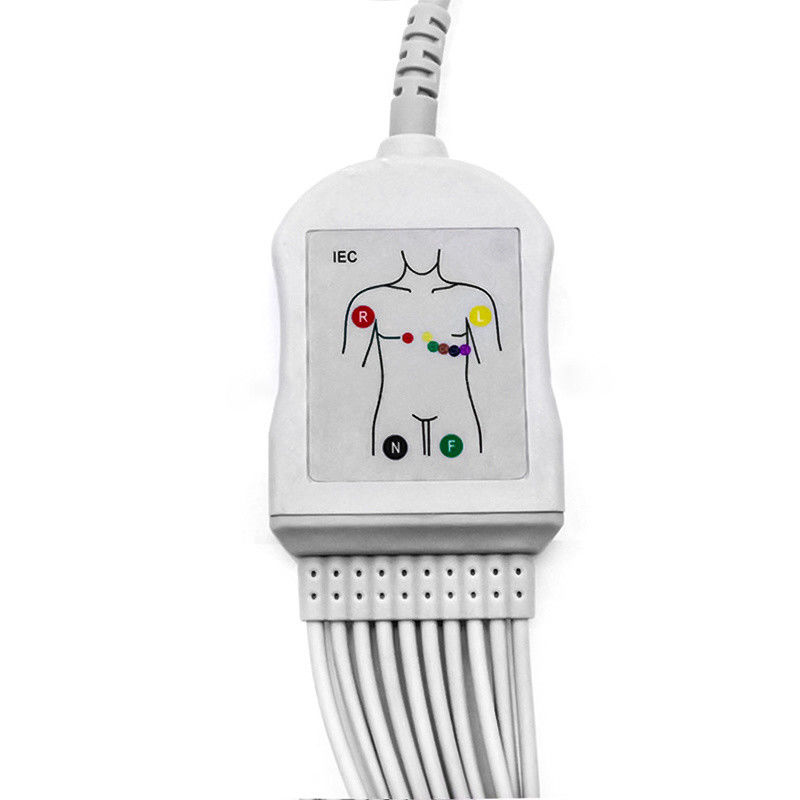 TPU-mantel ECG-kabel met vertinde koperen kern en aanpassingsopties voor medische apparatuur