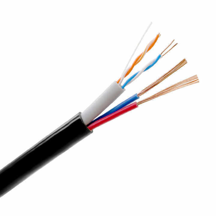 1 tot en met 24 kern FRP zelfdragende hybride glasvezelstroomkabel met blik koper voor hogesnelheidstransmissie