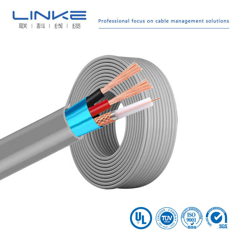 Bare Copper 750hm Coaxial Cable 100 meter Rg174 Cable met stroom 300V PVC Jacket