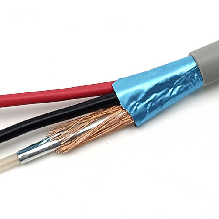 Bare Copper 750hm Coaxial Cable 100 meter Rg174 Cable met stroom 300V PVC Jacket