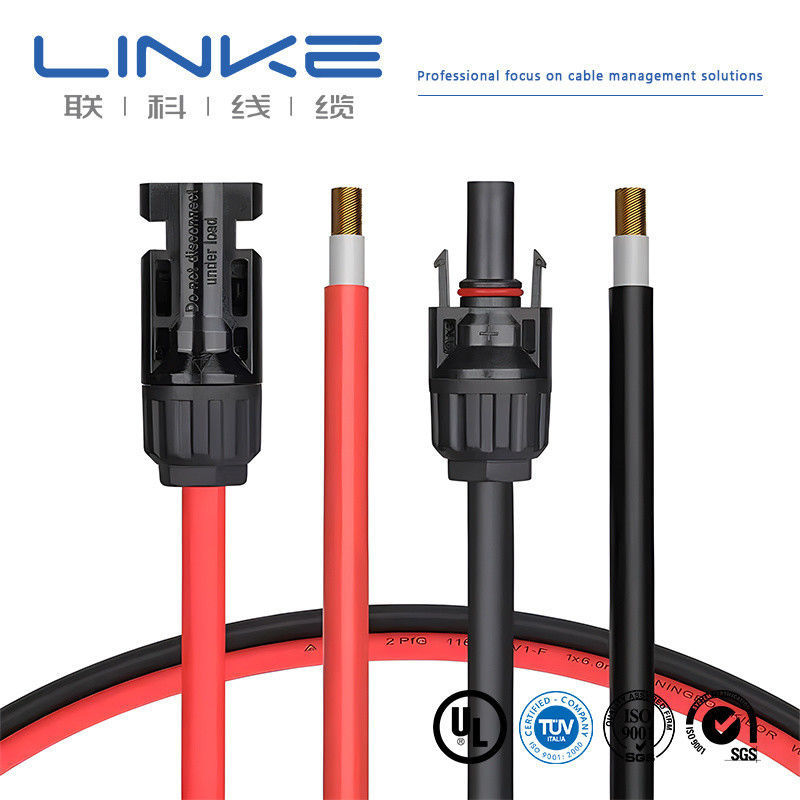 Laag- en middenspanning 10AWG PVC Jacket Solar Cable voor auto fotovoltaïsche energieopslag