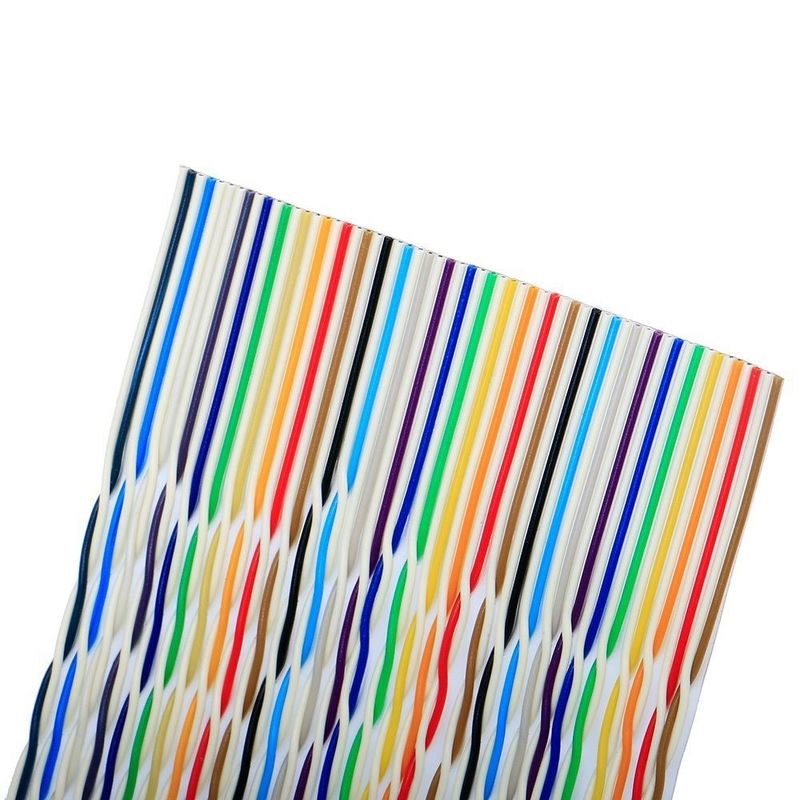 Vlakdraadgegevenskabel met XLPE-isolatiemateriaal 8/10/14/16/20/40/50 Pin Extension Wiring