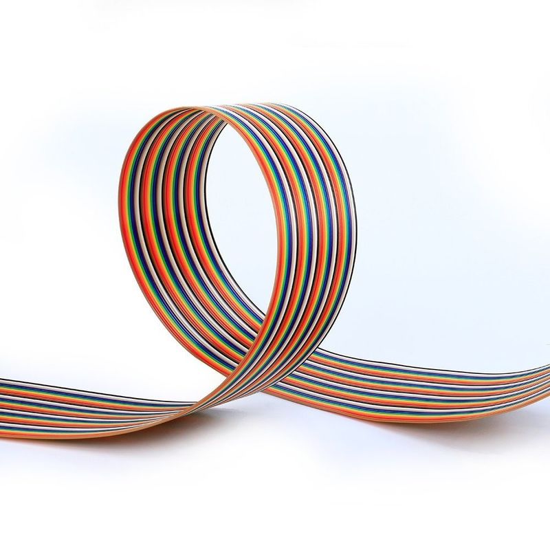 8/10/14/16/20/40/50-pins platte lintverlengkabel met rode rand en aanpasbare isolatiematerialen