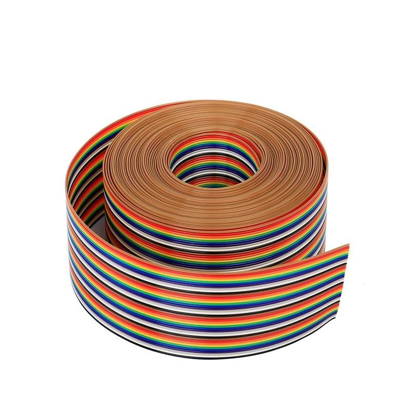 8/10/14/16/20/40/50-pins platte lintverlengkabel met rode rand en aanpasbare isolatiematerialen