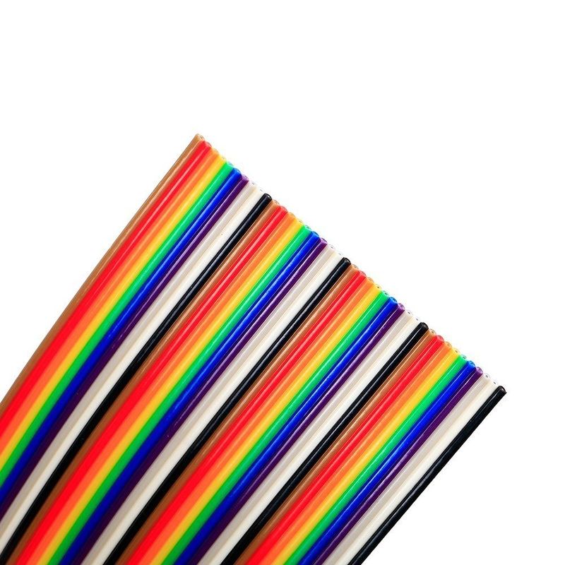 8/10/14/16/20/40/50-pins platte lintverlengkabel met rode rand en aanpasbare isolatiematerialen