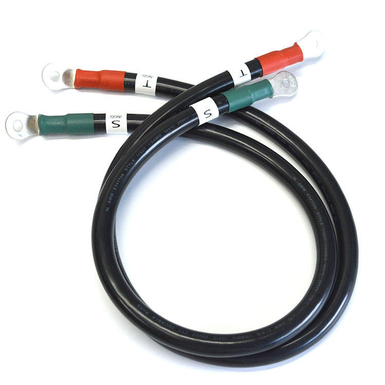 Zwarte 2 Gauge AWG Custom Battery Cable Koperdraad voor zonne-energie, marine, inverter