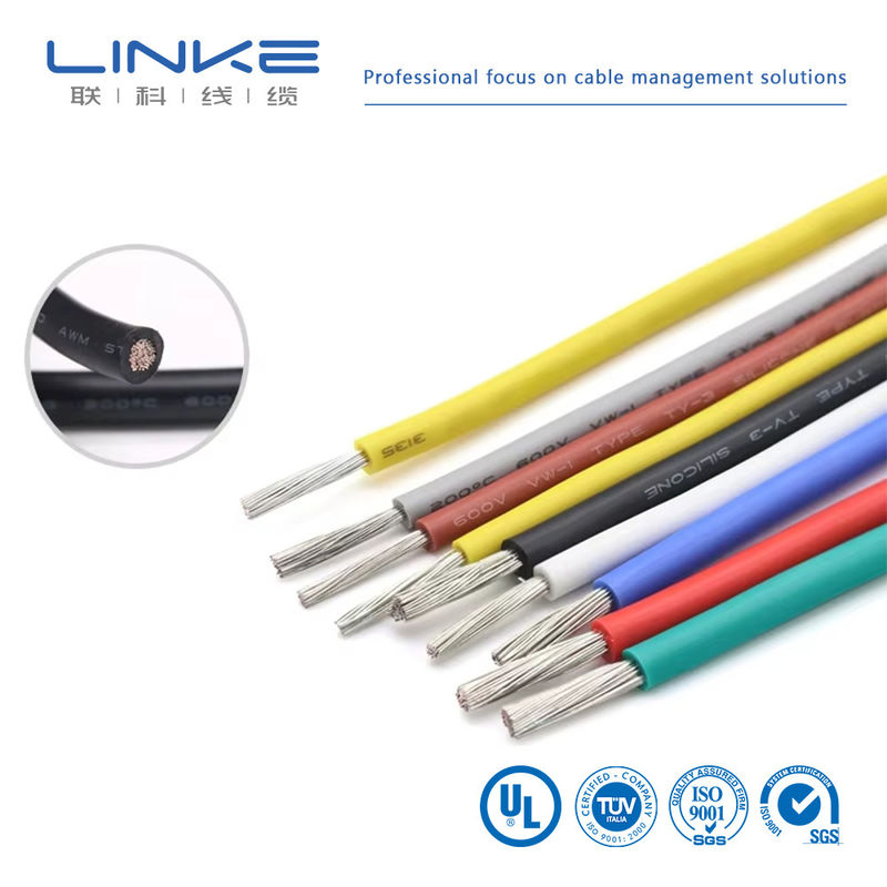 UL3135 Silicone rubber draad 30 28 26 24 22 20 18 16 14 12 10 AWG Geïsoleerde zachte koper elektronen LED lamp verlichting kabel