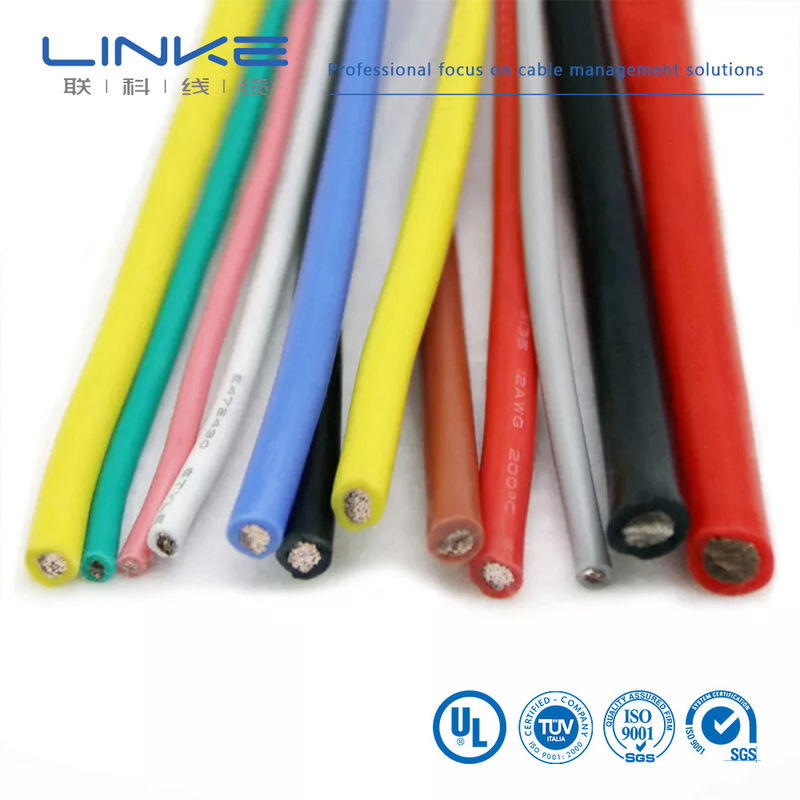 UL3135 Silicone rubber draad 30 28 26 24 22 20 18 16 14 12 10 AWG Geïsoleerde zachte koper elektronen LED lamp verlichting kabel