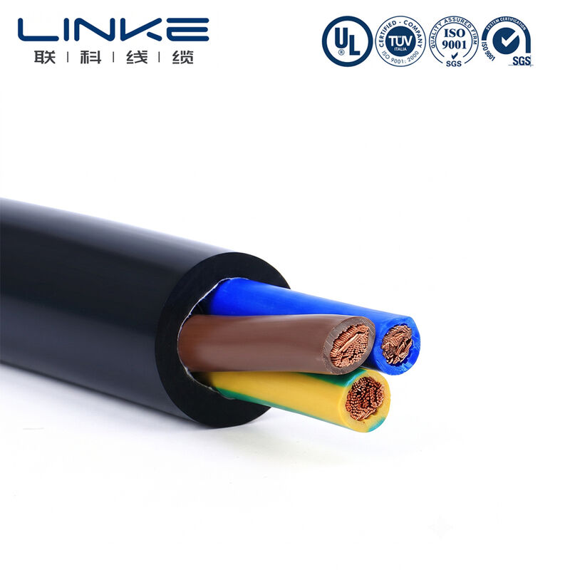 H05VV-F 3 Core 6mm Flexible Power Cable Fijn gestreepte koperen geleider PVC omhulde multicore elektrische draad