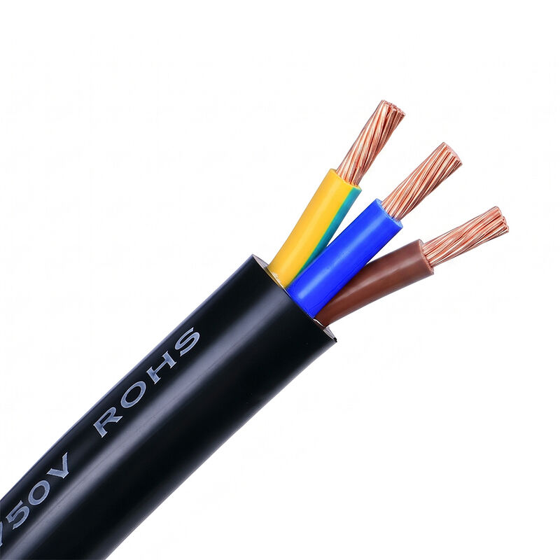 H05VV-F 3 Core 6mm Flexible Power Cable Fijn gestreepte koperen geleider PVC omhulde multicore elektrische draad