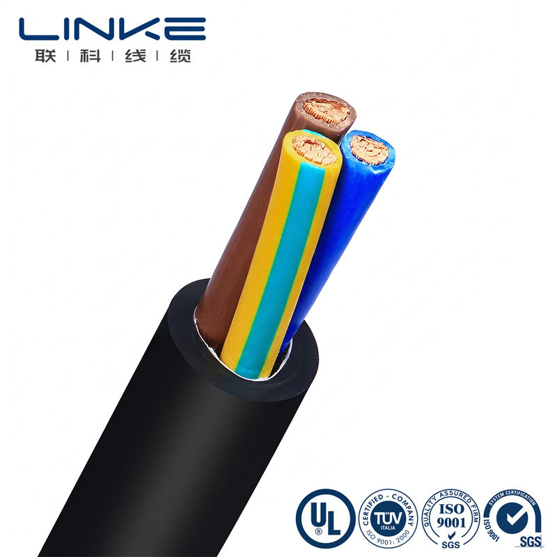 H05VV-F 3 Core 6mm Flexible Power Cable Fijn gestreepte koperen geleider PVC omhulde multicore elektrische draad